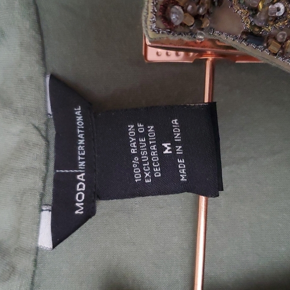 Jersey embellished Indian Boho top - Picture 2 of 10